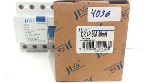 Dr Disjuntor Tetrapolar Jng Dzl176 80a Pronta Entrega