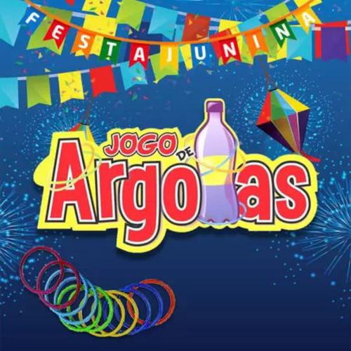 10 Argolas P/ Brincadeira/lembrancinha Festa Junina Colorida