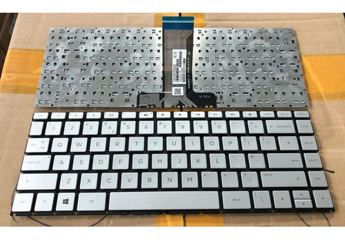Conjunto De De Plateado En Inglés Para Portátil 14-ab010tx