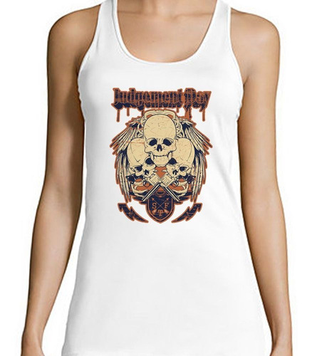 Musculosa Judgament Day Skulls Guns