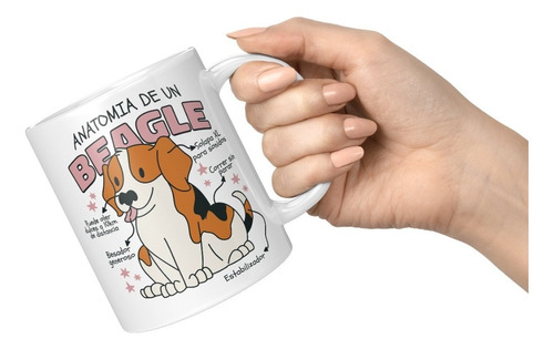 Taza Anatomia De Un Perro Baegle 11 Onzas