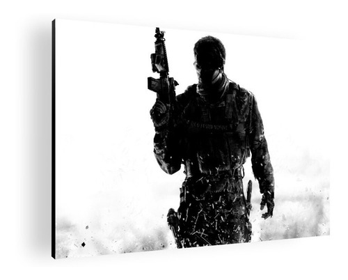 Cuadro Diseño Poster Mural Call Of Duty Warzone 118x84 Mdf
