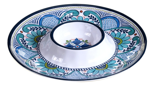 Enchufe Tazan Talavera Melamina De 14,5 Pulgadas, Multicolor