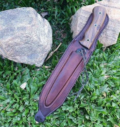 Facão E Faca Sobrevivência Mateiro Bushcraft Rodeio Kit Fr2