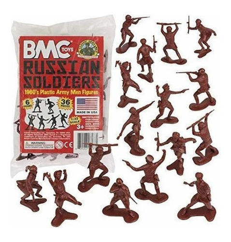 Bmc Classic Marx Russian Plastic Army Men - 36 Piezas De Sol