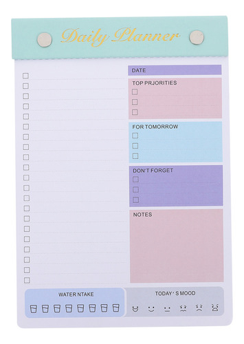 Bloc De Notas De Planificación Diaria Para Notas, Cuaderno D