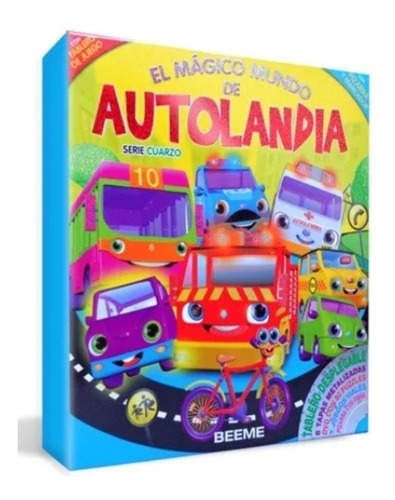 8 Libros Autos - El Mágico Mundo De Autolandia + Pizarra +cd