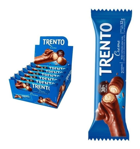 Atacado Chocolate Trento Creme 32g Display Com 16 Un Peccin*