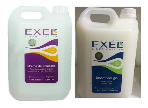 Shampoo Gel Almendras Exel+crema Enjuague Almendras X 3800ml
