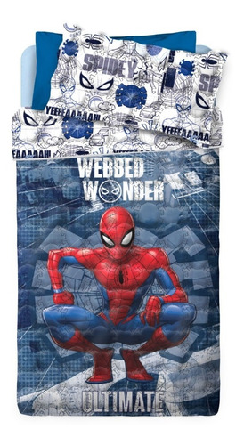 Acolchado Cubrecama Piñata 1 1/2 Plaza Spiderman 