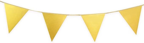 Imagen 2 de 6 de Banderines Decorativos Metálicos Dorado O Plateado