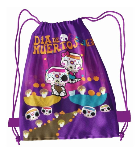 35 Morralitos Dulceros Dia De Muertos Hallowen Personalizado