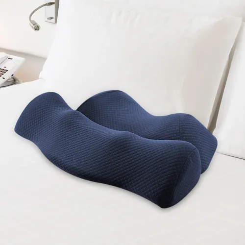 Almohada Cervical, Almohada De Apoyo Azul Oscuro 46cmx33cm