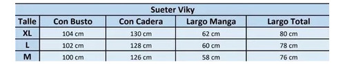 Sueter Vicky Para Mujer Con Cuello Sin Bolsillos