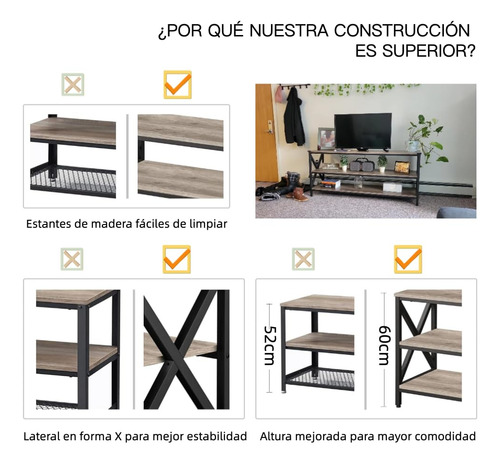 Mueble Para Tv Minimalista Centro De Entretenimiento Gris