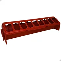 Comprar Comedouro Calha 18 Furos Aves Galinhas Codornas Pintinhos Vermelho
