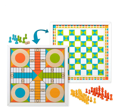 Juego De Mesa Melissa & Doug Chess & Pachisi