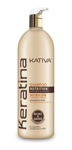 Imagen 1 de 1 de Shampoo Kativa Keratina Litro - Ml A $37