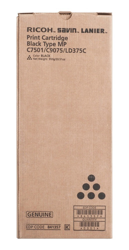 841357 Cartucho Toner Original Ricoh Mp C7501 Black