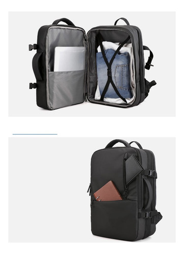 Mochila Viral Tiktok Expandible Apta Para Cabinas D Avion