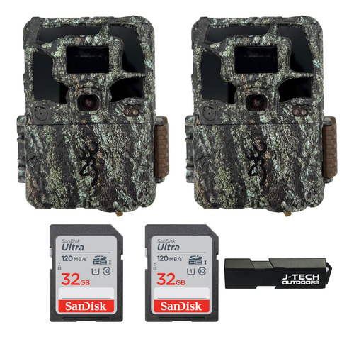 (2) Browning Dark Ops Pro X 1080 Trail Game Camera Bundle In