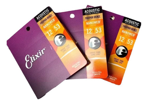 Elixir Phosphor Bronze 10-47 Cuerda Guitarra Acústica 16002
