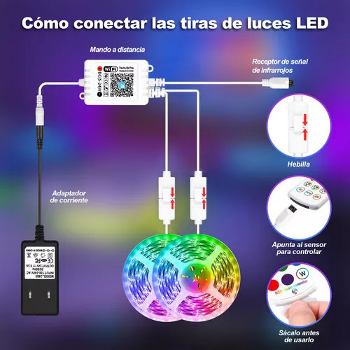 Para Tira De Luz Led Rgb Bylifity G5402-20 Wifi De 20 M /