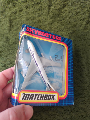 Avión Sb-10 Boeing 747 De Lufthansa, Matchbox Skybuster 1:64 Blanco (Usado)