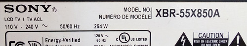 Main Sony Xbr-55x850a A-1968-100-a (Usado)