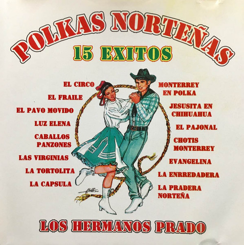 Cd Los Hermanos Prado Polkas Norteñas 15 Exitos