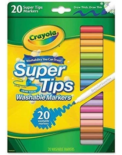 Marcadores Lavables Crayola Super Tips X20un