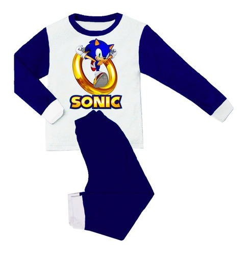 Pijama De Sonic Niño Niña  Talla 12 Y 14