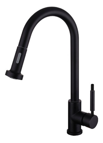 Canilla Cocina Extensible Grifería Piazza Negro Extraible