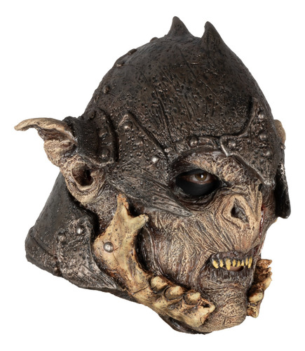Máscara De Orco Guerrero Halloween Color Marrón Oscuro Ghoulish Productions