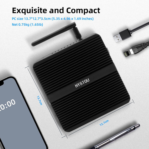 Hystou Mini Industrial Computer Celeron J4125 Con 8gb Ddr4 2