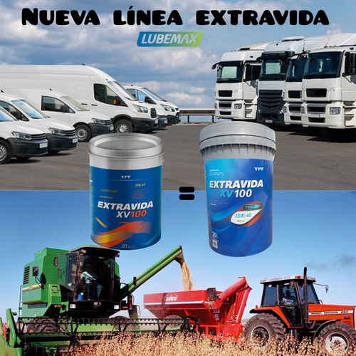 Aceite Ypf Extra Vida Xv100 X 20 Lts 15w40