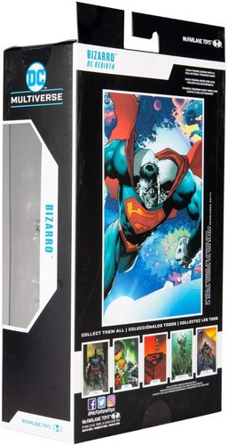 Imagen 10 de 11 de Mcfarlane Figura Superman Bizarro Articulada Dc Superman Multiverso Escala 18cm Original
