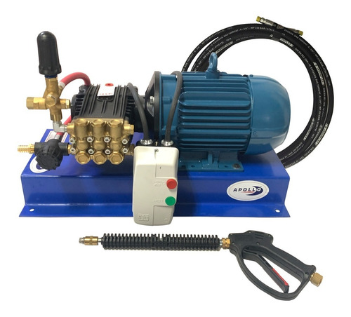 Imagen 2 de 10 de Hidrolavadora Industrial Apollo 5hp Platino 2700psi 3 Fases