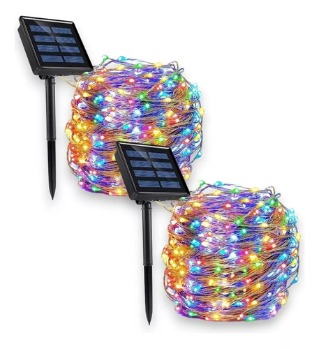 X2 Luces Hada Luces Navidad Solar Guirnalda Luces Solar 10m