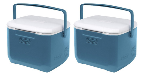Hielera De 16 Qt 22 Latas Chiller 2 Piezas Celeste Coleman