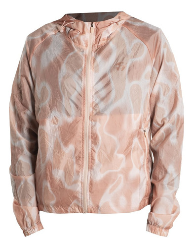 Campera Topper Crinkled Mujer Running Rosa Entrenamiento 