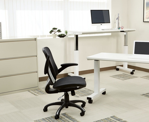 Silla Office Office Managers Con Asiento Y Respaldo De Malla Color Negro Material del tapizado office star