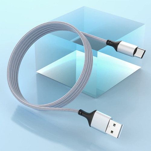 Cable Usb Tipo C Extralargo 16.4 Ft Trenzado Nailon Carga +