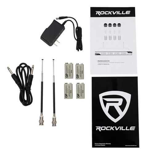 Rockville Rwm4200vh Cuadruple Microphone System...
