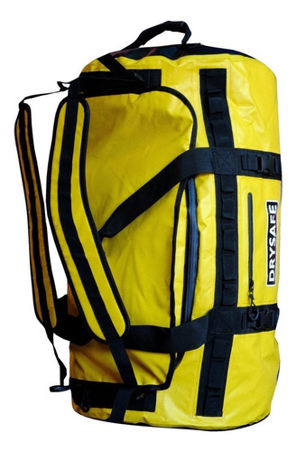 Bolso Mochila 80 Lts Impermeable Camping Trekking - Drysafe Color Amarillo