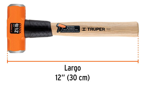 Comba Octagonal 2 Lb Mango De Madera 12 Truper 16506