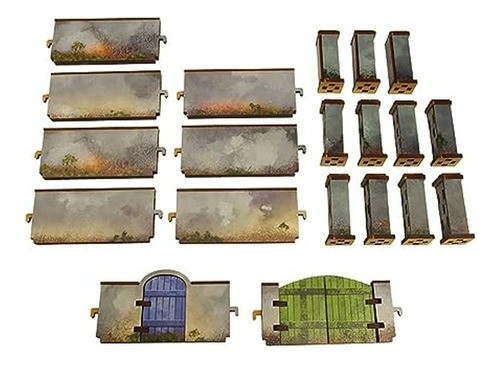 Set Muro Normandía Wwii Con Puerta (alto) - ¡listo Para Juga