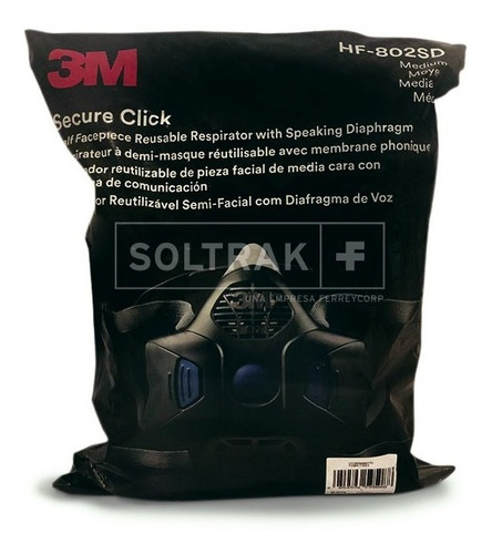 Imagen 2 de 4 de Respirador Media Cara 3m Secure Click