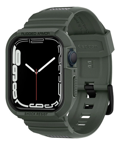 Case Y Correa Spigen Para Apple Watch Serie 9 45mm Verde Mil