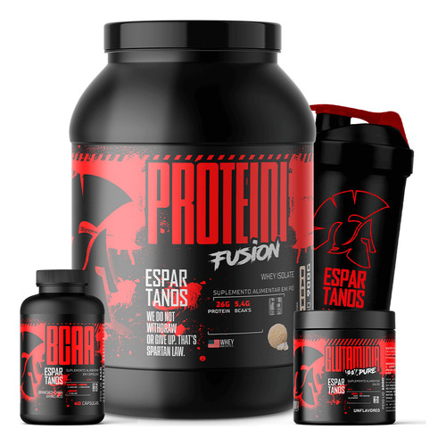 Kit Whey Protein Fusion + Bcaa + Glutamina + Shaker